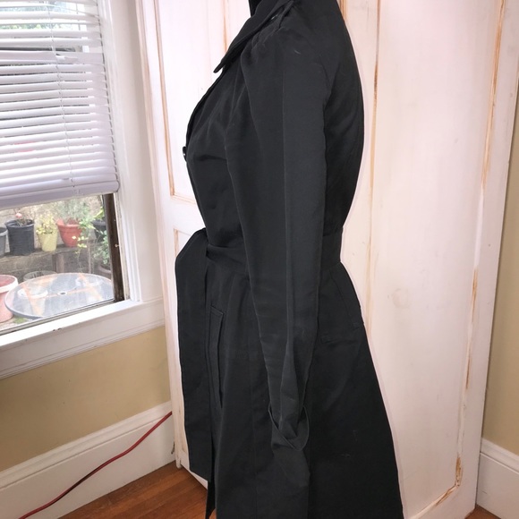 Theory trench coat belted black s - Picture 6 of 7